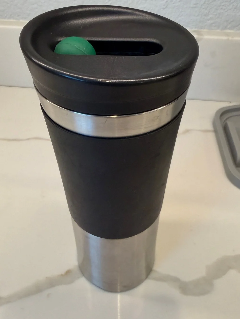 Rare Vintage 2010 Starbucks Stainless Steel 16oz Roller Ball Tumbler